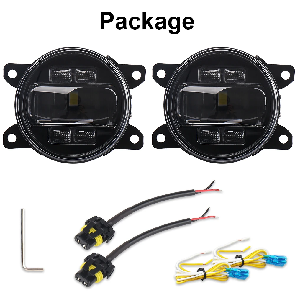 

Противотуманные фары с белыми DRL Янтарными светодиодными фарами указателей поворота для Ford Mustang, Focus ST, Explorer, Freestyle