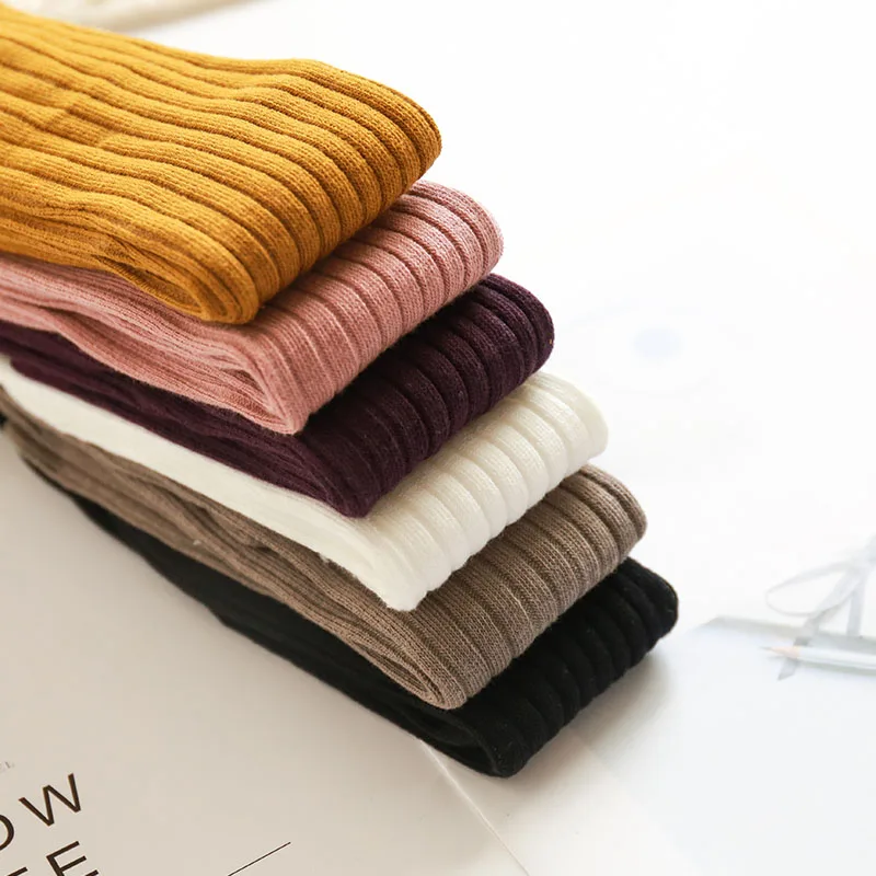 Детские леггинсы для девочек сезон осень зима вязаные детские однотонные