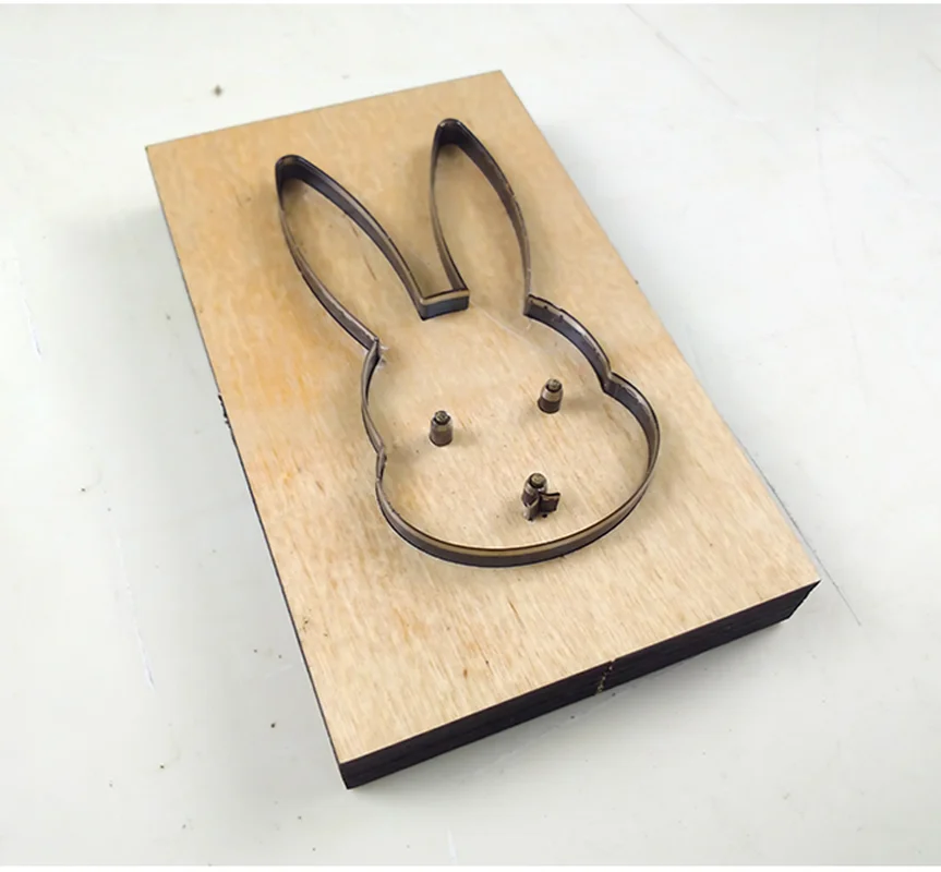 Японское стальное лезвие деревянный штамп большой кролик кожа ремесло удар