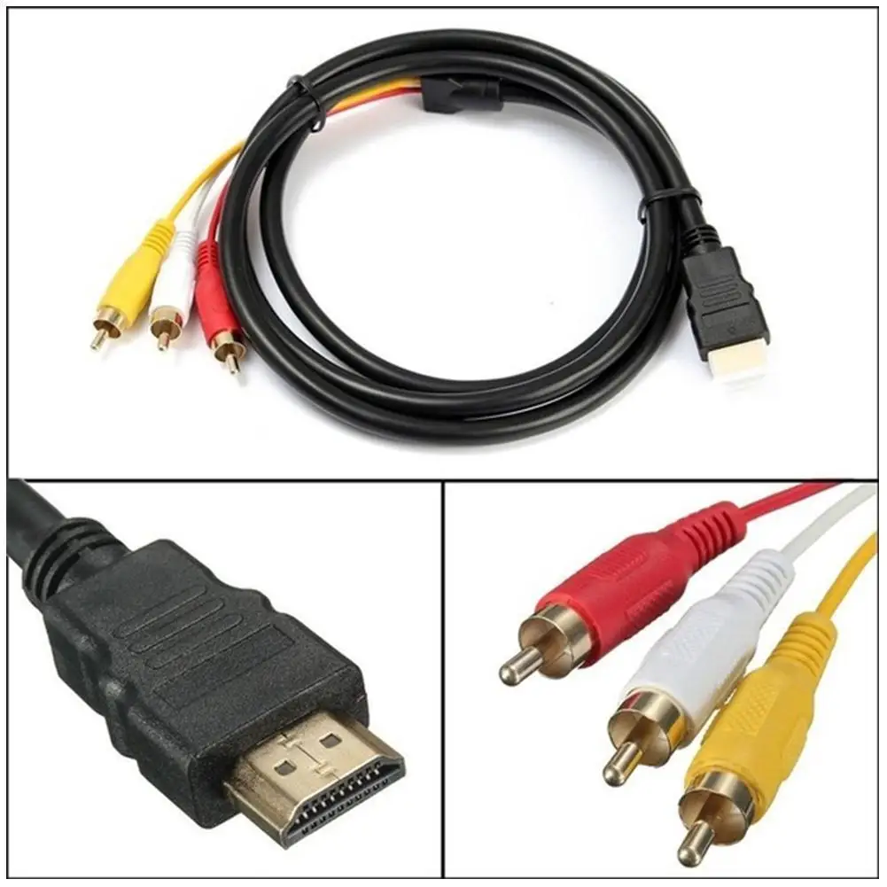 Горячая Распродажа кабель штекер-3RCA AV композитный штекер M/M Высокое качество