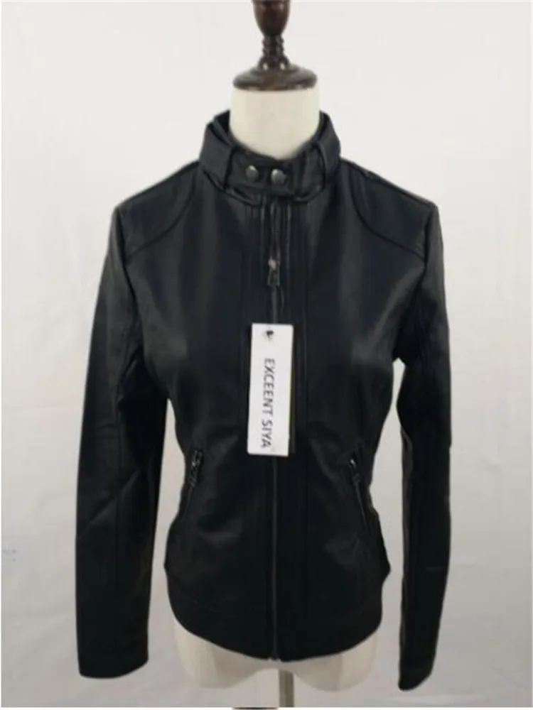 

2021 Fashion New Women's Jacket European Fashion Leather Jacket Pimkie Cleaning Single PU Leather Motorcycle Temale Women's Leat