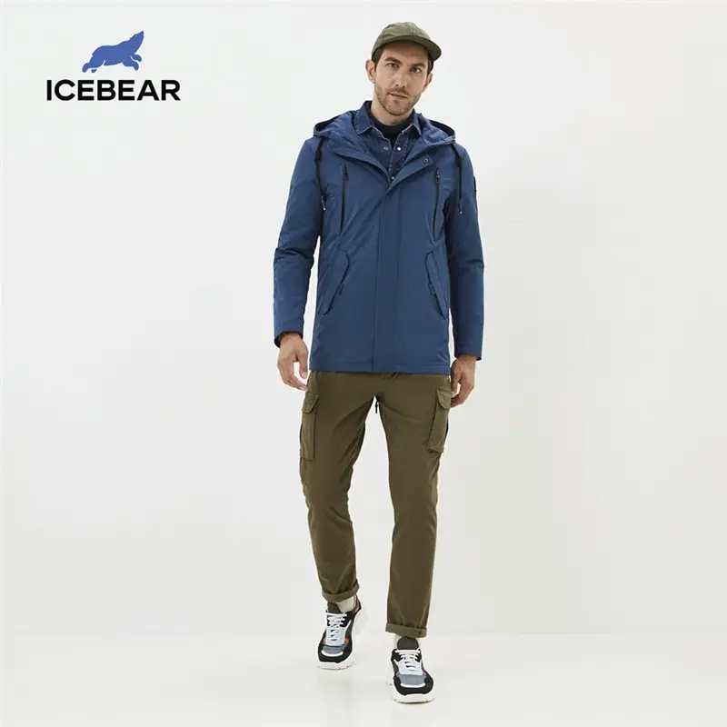 ICEbear 2020 Новая мужская куртка качественная с капюшоном повседневная одежда