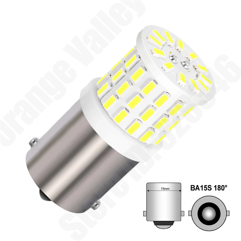 10 шт. Сверхъяркие светодиодные лампы 1156 BA15S BAU15S BAY15D 1157 P21W 57 SMD 3014 | Автомобили и