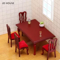 jo house mini retro dining chair set 112 dollhouse minatures model dollhouse accessories