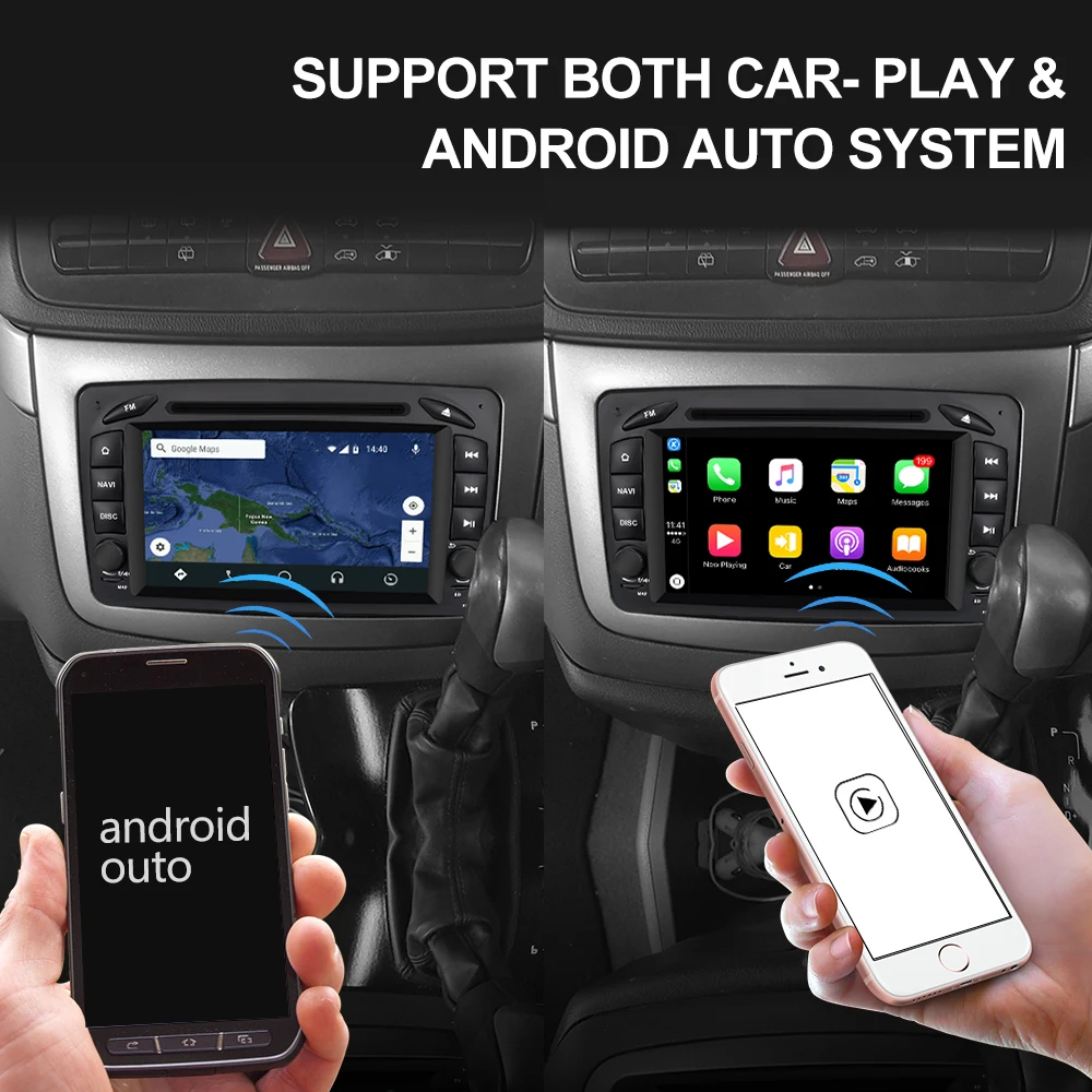 Автомагнитола Isudar 2 Din Android 9 для Mercedes/Benz/CLK/W209/W208/W463/Vaneo/Viano/Vito|Автомагнитолы| |
