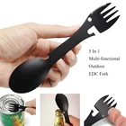 Мультитул Spork, столовые приборы, посуда, консервный нож из нержавеющей стали, портативная посуда для пикника, лагеря, Мультитул, вилка, бутылка, ложка, столовые приборы