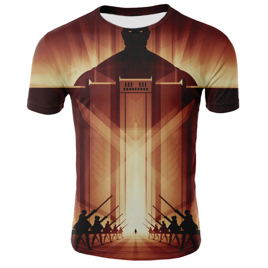 

Attack on Titan Summer Men's 3D Fashion and Personality Streetwear, Cool Color Clothing for Men Kids Attack on Titan T Shirt