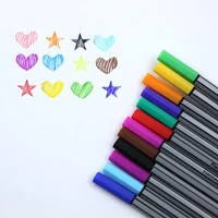 12 colors micron liner marker pens 0 38mm fineliner color pen water based assorted ink for painting school office art supplies