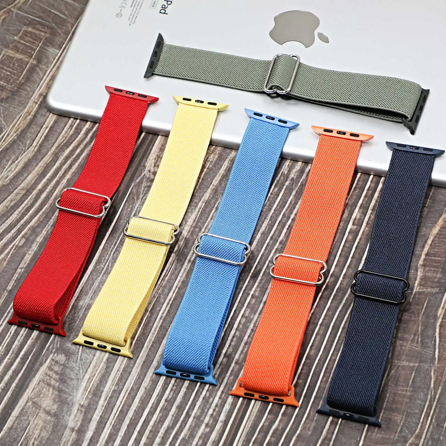 Scrunchie Strap for Apple watch band 44mm 40mm 38mm 42mm Adjustable Elastic Nylon solo Loop bracelet iWatch series 3 4 5 6 se