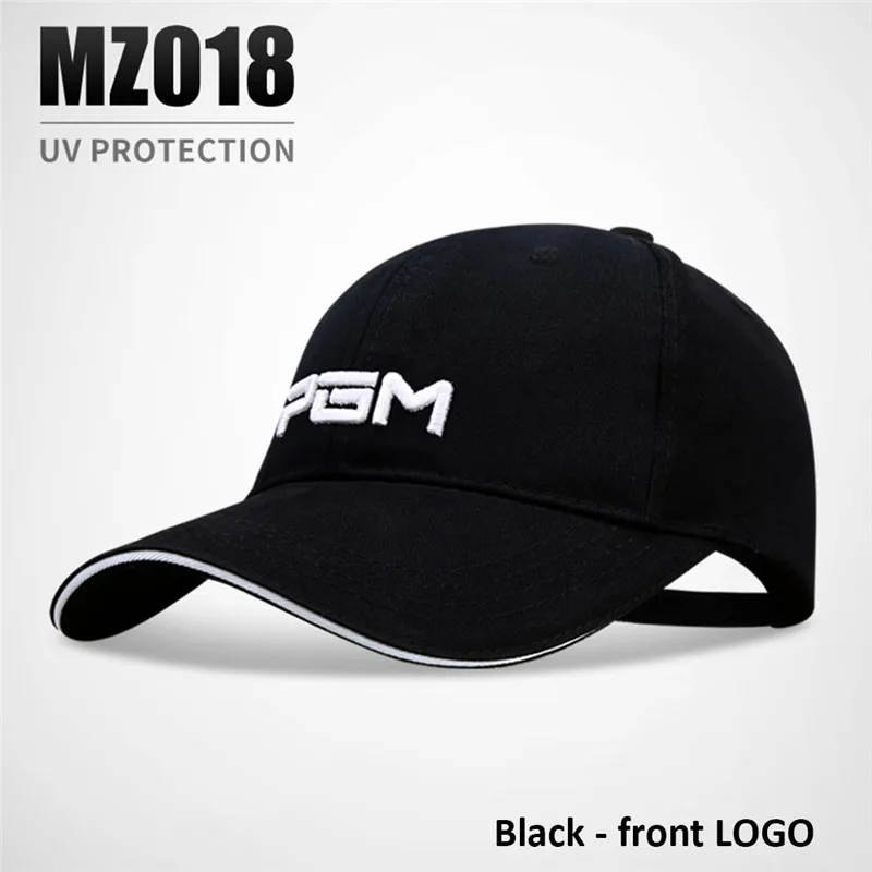 Black 01 PGM Регулируемая дышащая хлопковая бейсболка для гольфа для мужчин солнцезащитная Кепка для спорта на открытом воздухе, велоспорта, пешего туризма, беговой кепки для женщин - Цвет: Black 01