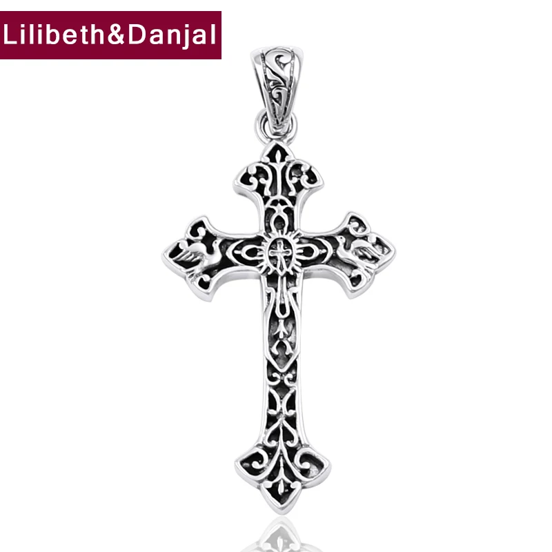 Фото Ожерелье с подвеской-крестом для мужчин и женщин винтажное ожерелье из