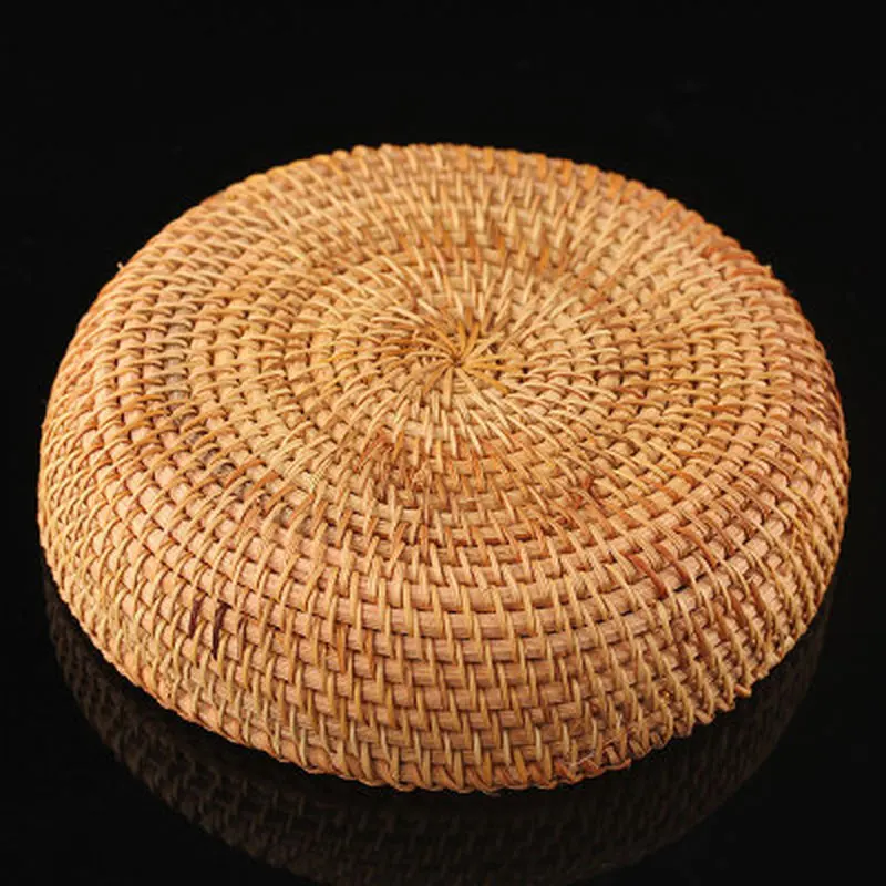 Круглая плетеная Осенняя корзина ручной работы из ротанга для кухни пикника