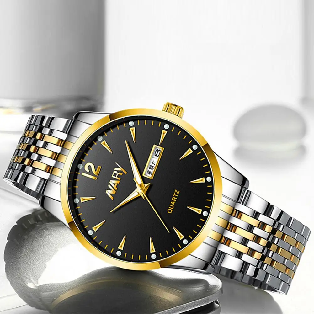 Модные стильные тонкие кварцевые наручные часы 3D деловые с двойным календарем