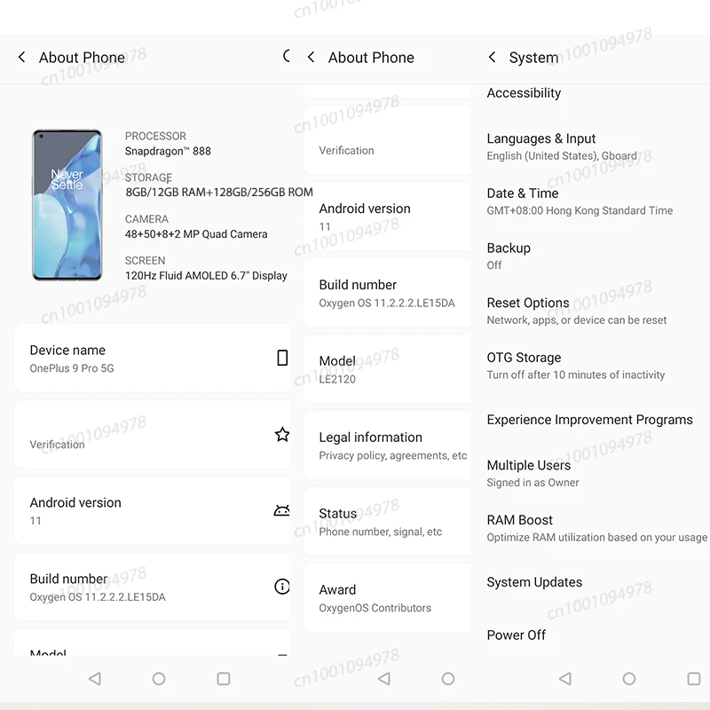 OnePlus 9 Pro 5G Tel&eacute;fono inteligente 8GB 128GB Snapdragon 888 Pantalla fluida 2.0 de 120Hz Hasselblad 50MP Ultra-Wide OnePlus Official Store, c&oacute;digo:EOSSES58(&euro;290-58) EDSSES18(&euro;120-18)-1