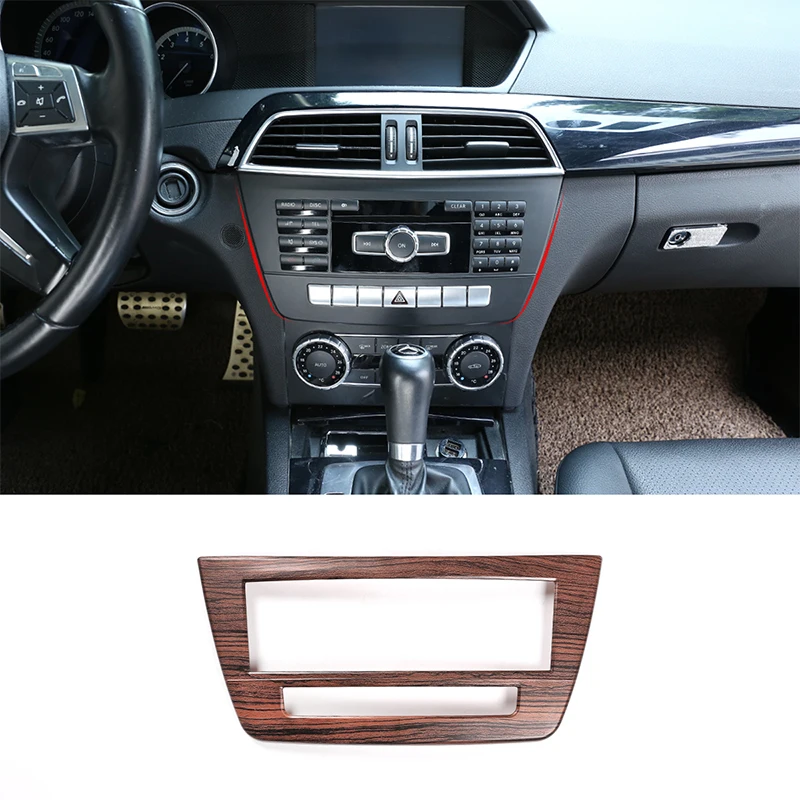 

Для Mercedes Benz C Class W204 2011 2012 2013 2014 салона автомобиля ABS центральной консоли CD украшение рамка Крышка отделка Аксессуары
