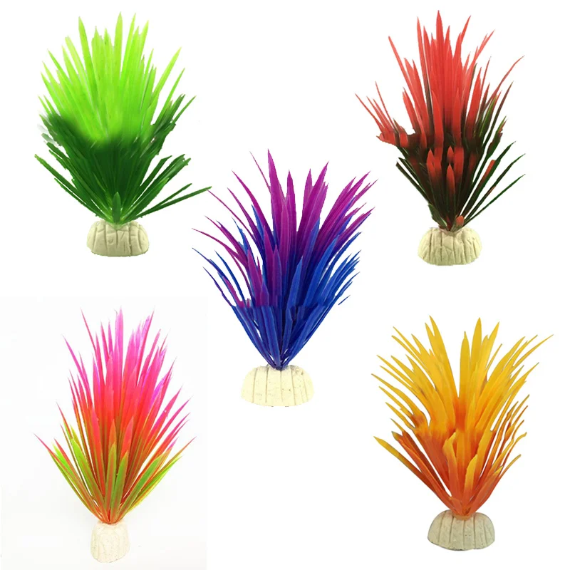 Новинка 13 см пластиковые искусственные растения зеленые Нарцисс водная Трава