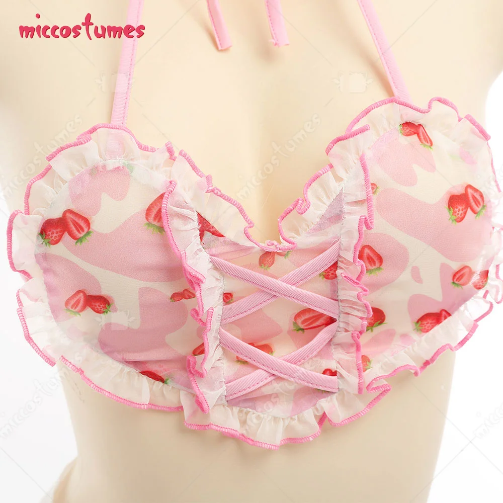 Женский прозрачный костюм в форме сердца с рисунком клубники молочной коровы