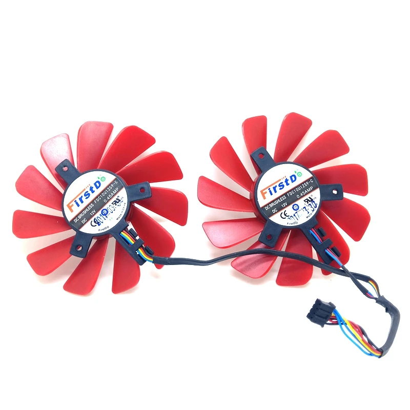 Вентилятор охлаждения для видеокарты XFX RX 560D FDC10U12S9 C 570 580 2 шт./партия|Кулеры и