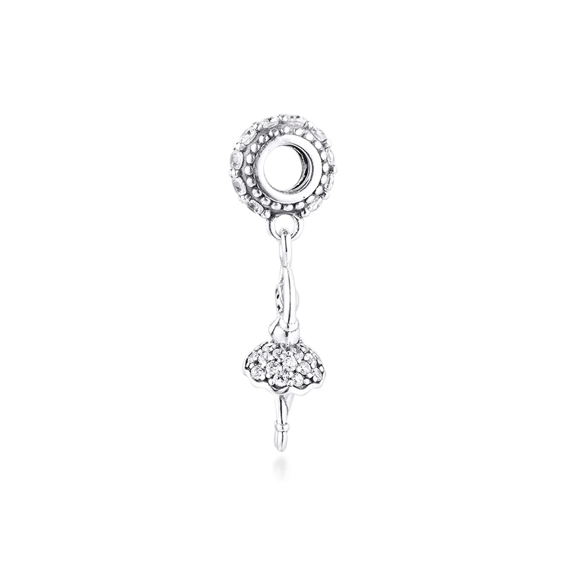 CKK Fit Pandora браслет серебряные бусины 925 пробы кулон Балерина Шарм балет танец