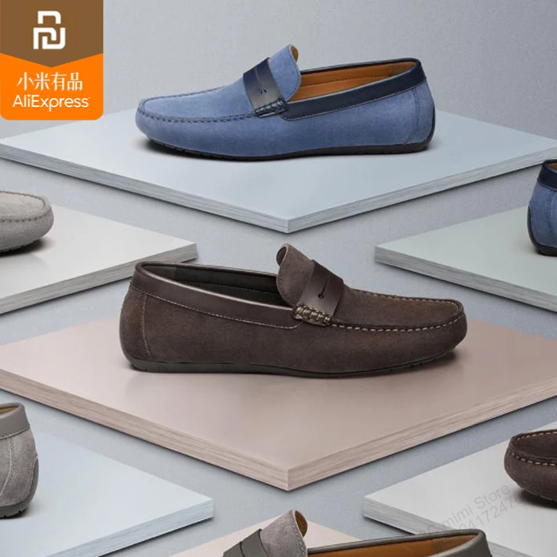 

Xiaomi mijia men's suede moccasin pigskin shoes for comfortable Breathable walk summer men's casual shoes smart home