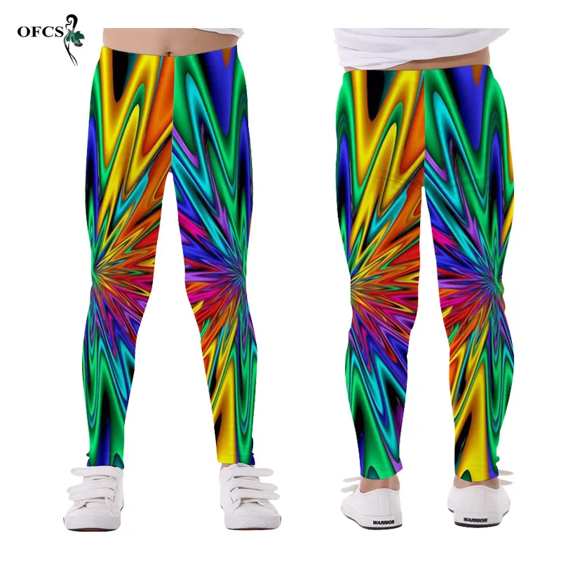 Summer 3D Computer Printing Children Leggings Baby Kids Striped Toddler Classic Trousers Boys Girls Pants 5-12Y Spring Underwear