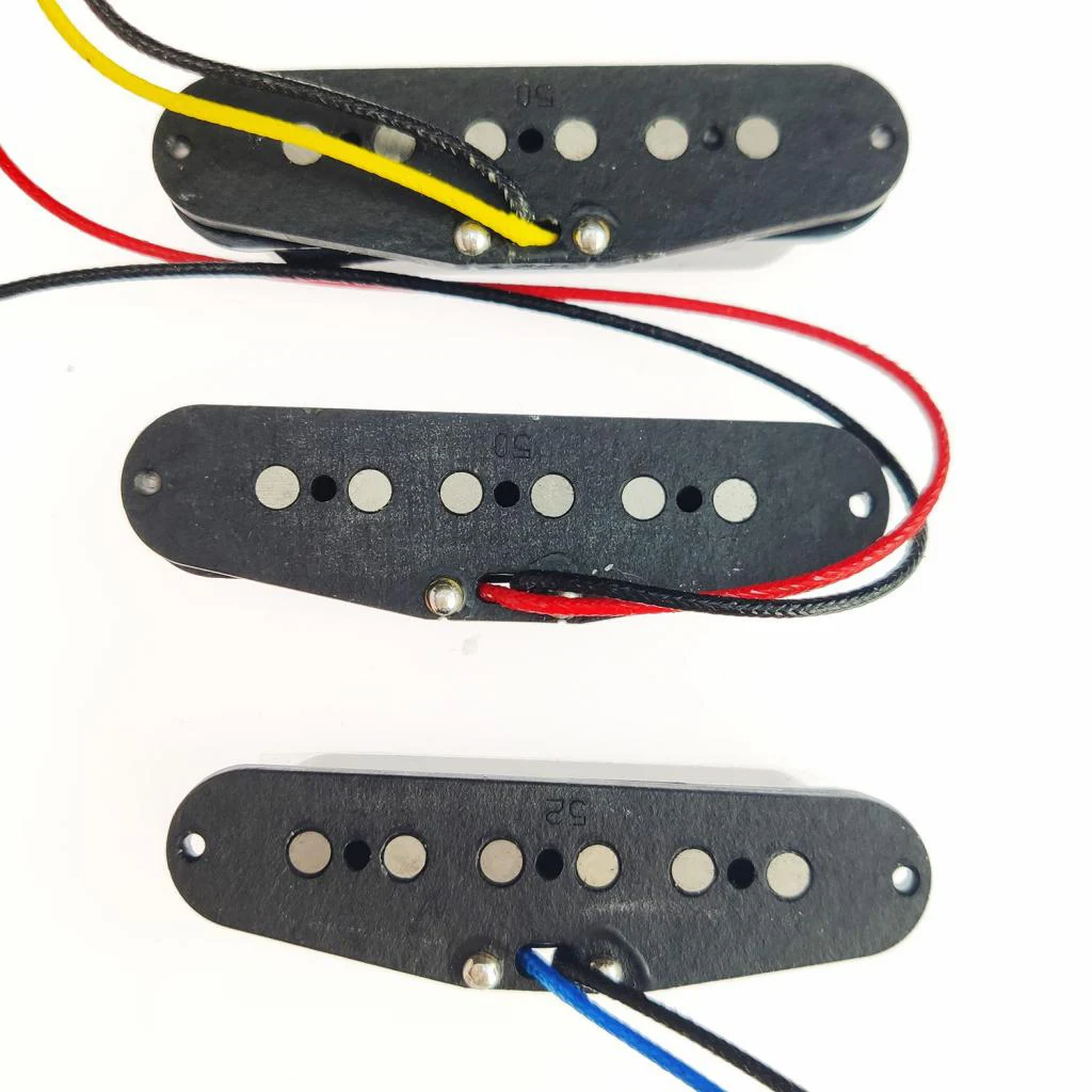 

High Output Guitar Pickup Single Coil Humbucker Pickups Neck Middle Bridge Set Staggered White