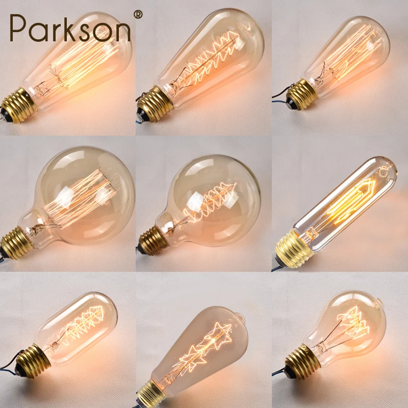 

Винтажная лампа накаливания Edison E27 Лампа накаливания промышленный Декор ретро лампы 220 В 40 Вт Внутреннее освещение гирлянда умное освещение