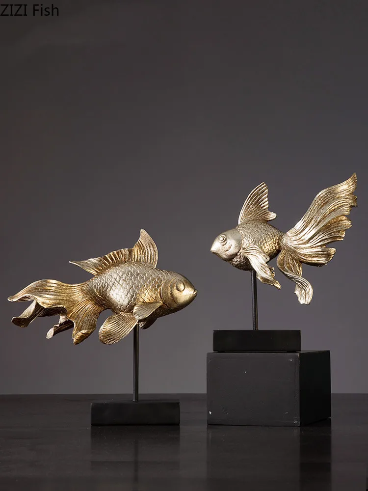 Креативные скандинавские золотые металлические рыбные промыслы декоративные