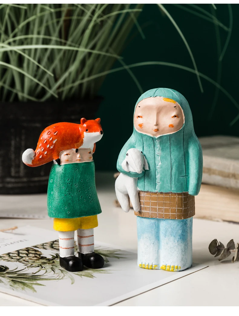 Resin Boy Home Decoration Children's Bedroom Cafe Office Personality Desktop Crafts Ornaments Children Christmas Birthday Gift