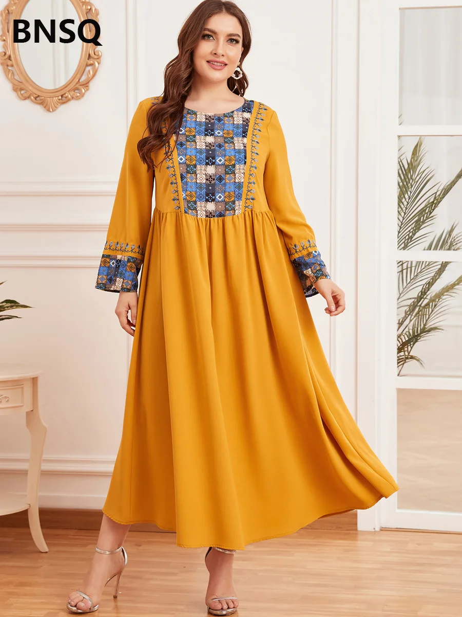 

Eid Mubarak Abaya Dubai Muslim Fashion Maxi Dress Turkey Ramadan Islam Clothing Plus Size Dresses for Women Robe Longue Femme