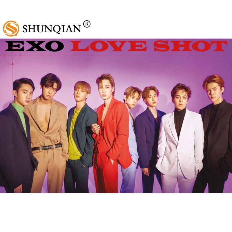 Постер EXO из шелковой ткани с принтом печати плакатов ткань плакат