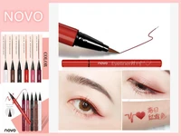 novo 6 colors liquid eyeliner pencil double head with diy eyeliner liquid smooth lasting waterproof liquid eye liner pen tslm1