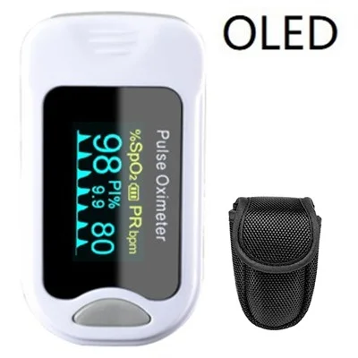 OLED gray bag Пальцевой Пульсоксиметр De Dedo Pulso Oximetro домашний семейный Пульс оксиметр Pulsioximetro пальцевой Пульсоксиметр CE светодиодный O светодиодный - Цвет: OLED gray bag