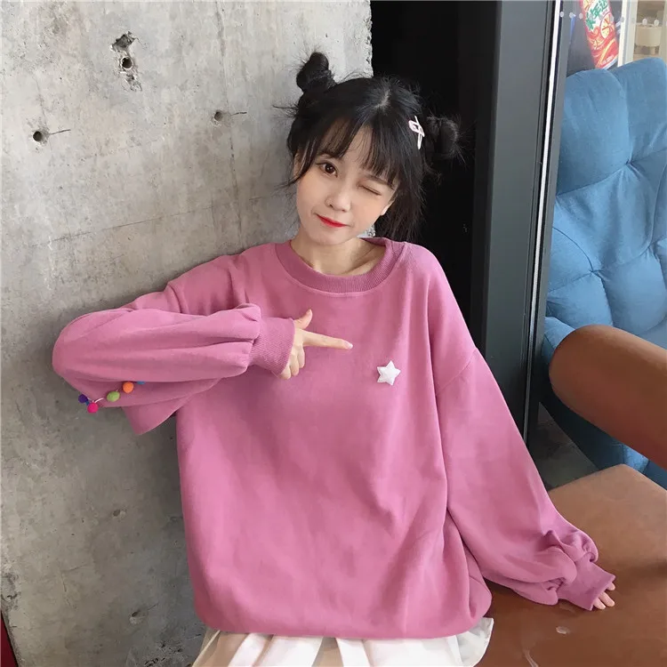 

casual long sleeve black Women's Clothing fashion brand tops temperament o-neck Spring fall pullovers high quality Sweatshirts
