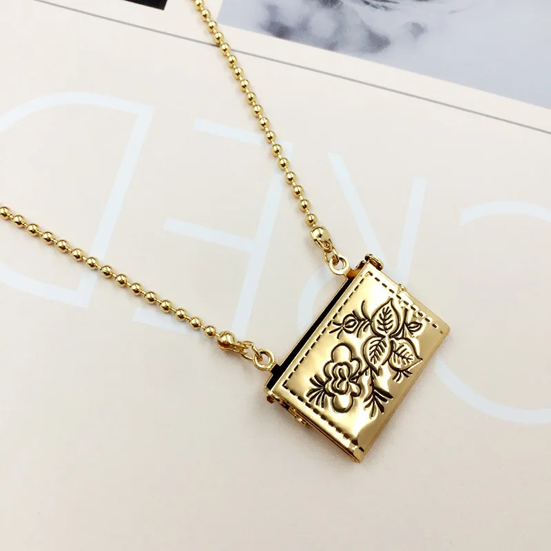 Плавающий медальон с фотопамятью резной цветочный узор кулон золотого и