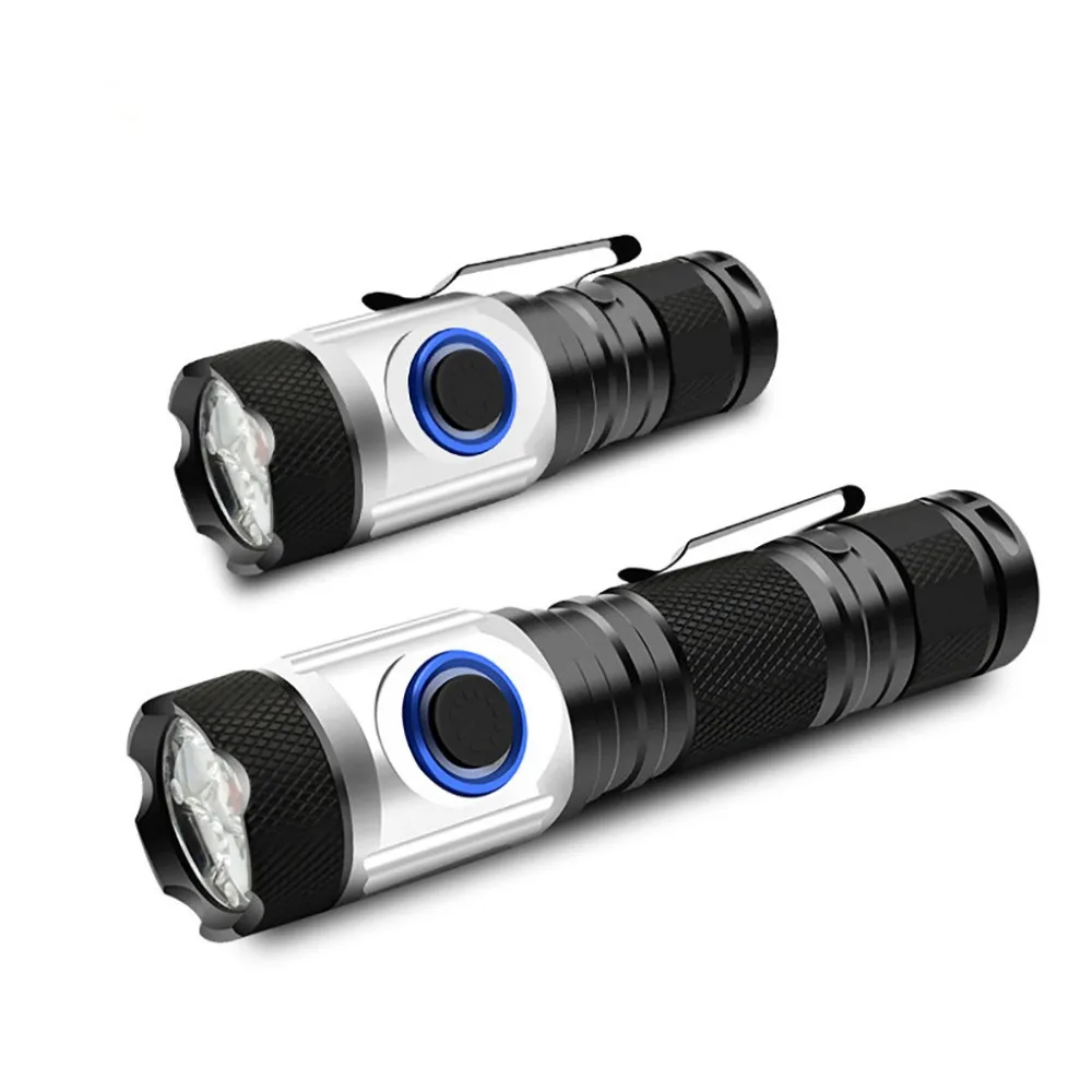 Светодиодный Многофункциональный фонарик с usb-зарядкой, мини-фонарик, набор водонепроницаемых фонарей для верховой езды, наружные дорожные фонари 35A7