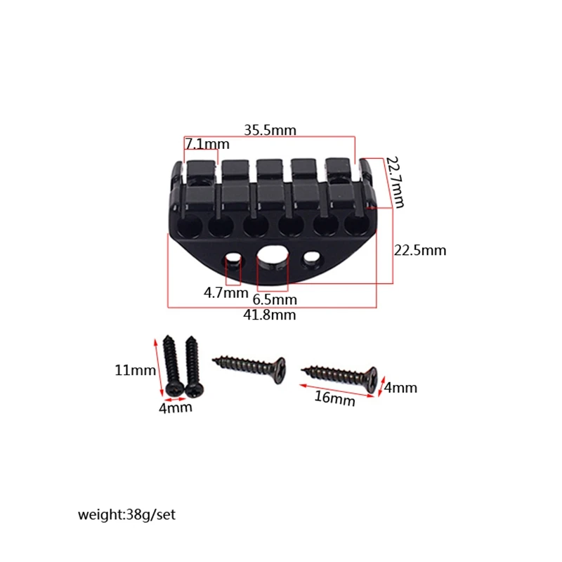 

Guitar Strings Lock Nut Set 6-String Headless Electric Guitar String Locking Nut Set Guitar Accessories