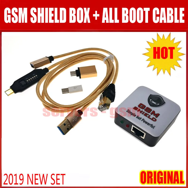 2020 новейший оригинальный GSM SHIELD BOX + (UMF) все в одном кабель загрузки для ремонта Imei