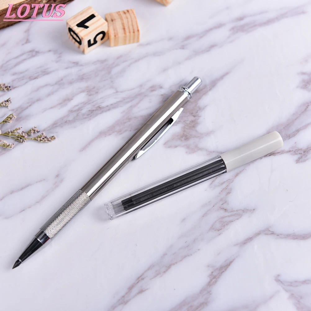 

HOT 3.0mm HB Lead Holders Automatic Mechanical Pencil 4 Leads Refills New Drawing writing tools 1PC