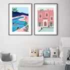 Постер Marroco для путешествий, Картина на холсте для бассейна, леди, летняя картина в скандинавском стиле, Современная Настенная картина для гостиной, домашний декор