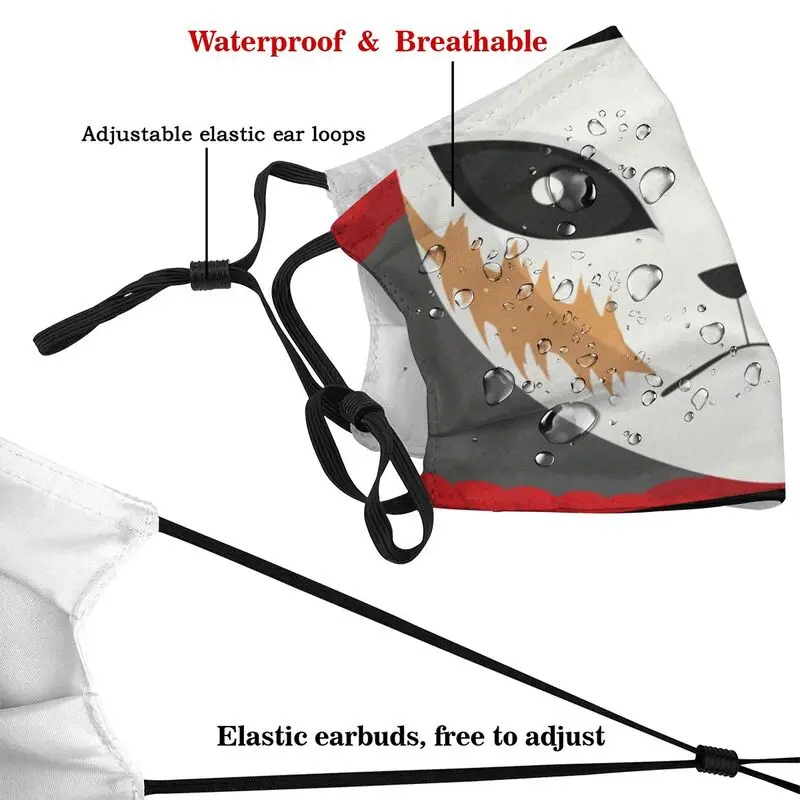 Demon Slayer Kimetsu No Yaiba Face Mask Men Anti Haze Dust Anime with Filters Protection Respirator Washable Mouth Muffle | Аксессуары