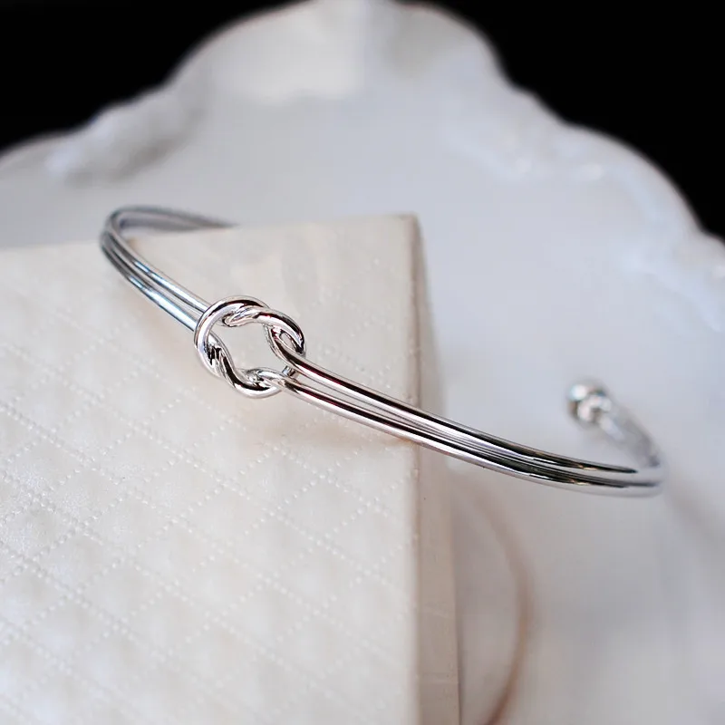 

BYSPT Knot Hollow Multilayer Bracelet Simple Knot Bangle Cuffs for Women Stretch Bracelet Bangles Gift