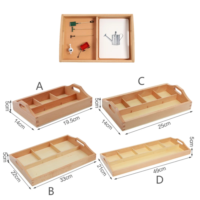 Деревянные сортировочные контейнеры Монтессори, 2/4/5/6 отделений для организации, дошкольное обучающее оборудование Деревянные сортировочные контейнеры Монтессори, 2/4/5/6 отделений для организации, дошкольное обучающее оборудование