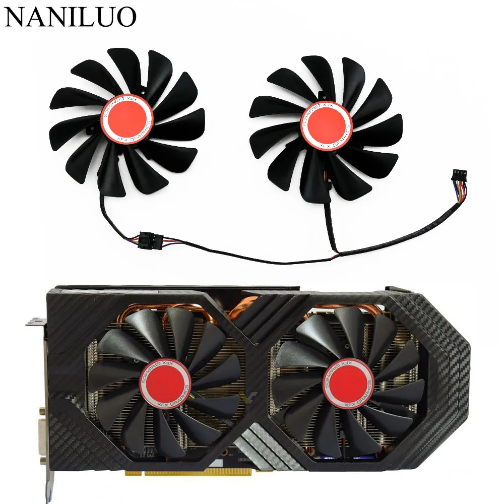 

2pcs/set FDC10U12S9-C CF1010U12S 95mm Alternative RX590 GPU Video Card Cooler fan For XFX RX 590/580 VGA Video Card Cooling