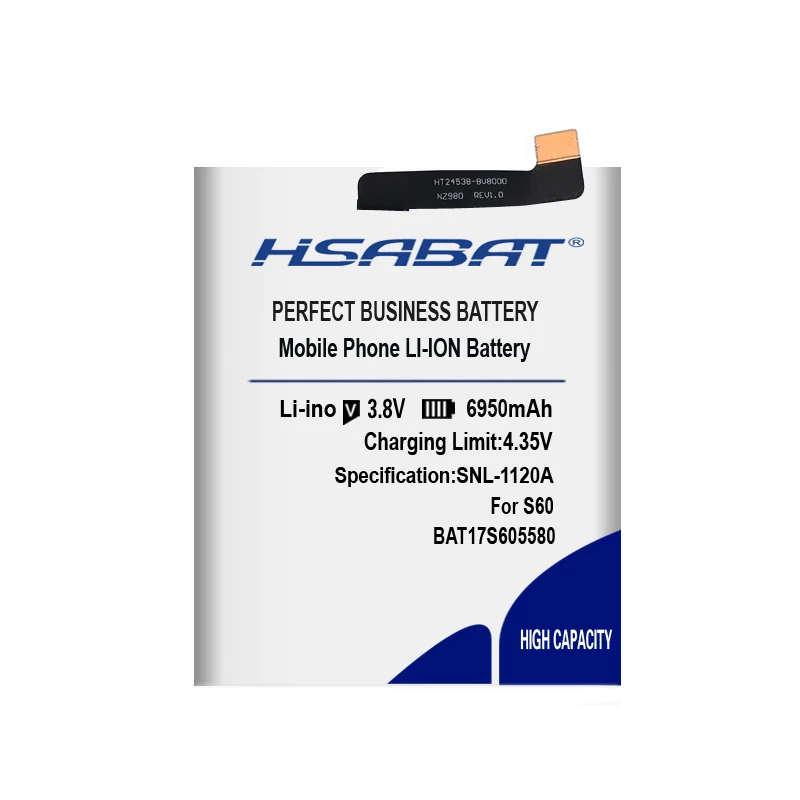 Аккумулятор HSABAT 6950mAh BAT17M15580 и BAT17S605580 Для DOOGEE S60