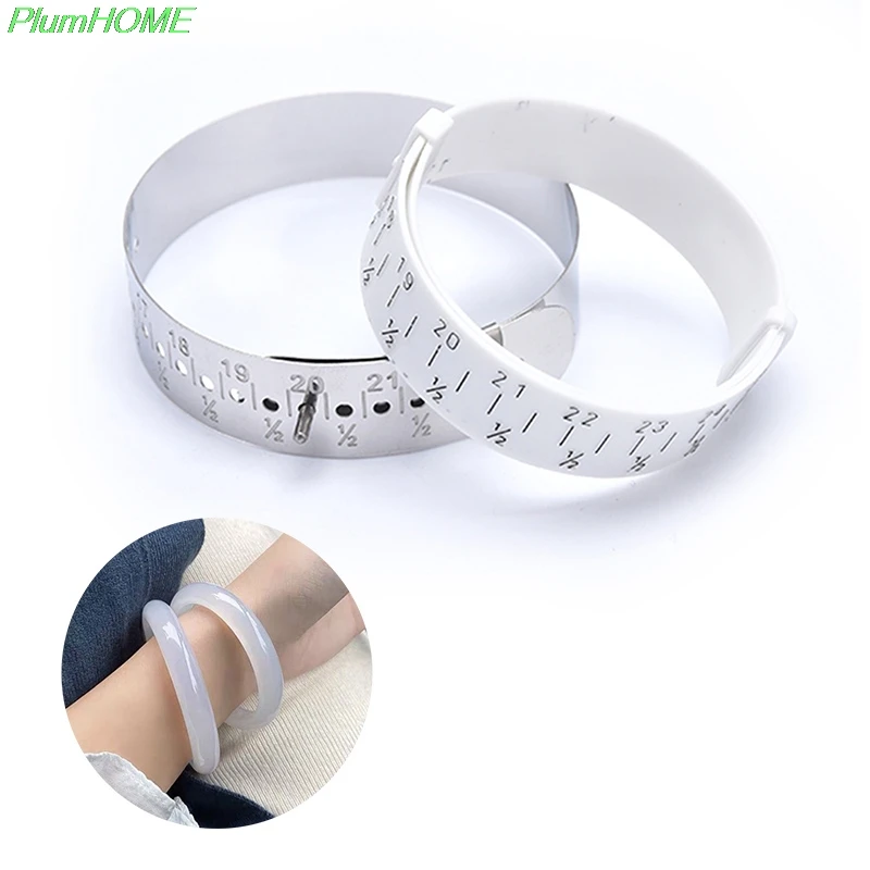 

Новый металлический браслет, измерительный браслет, размер r, ювелирные изделия, измерительный браслет, размер запястья, 15-23 см, пластиковый ...