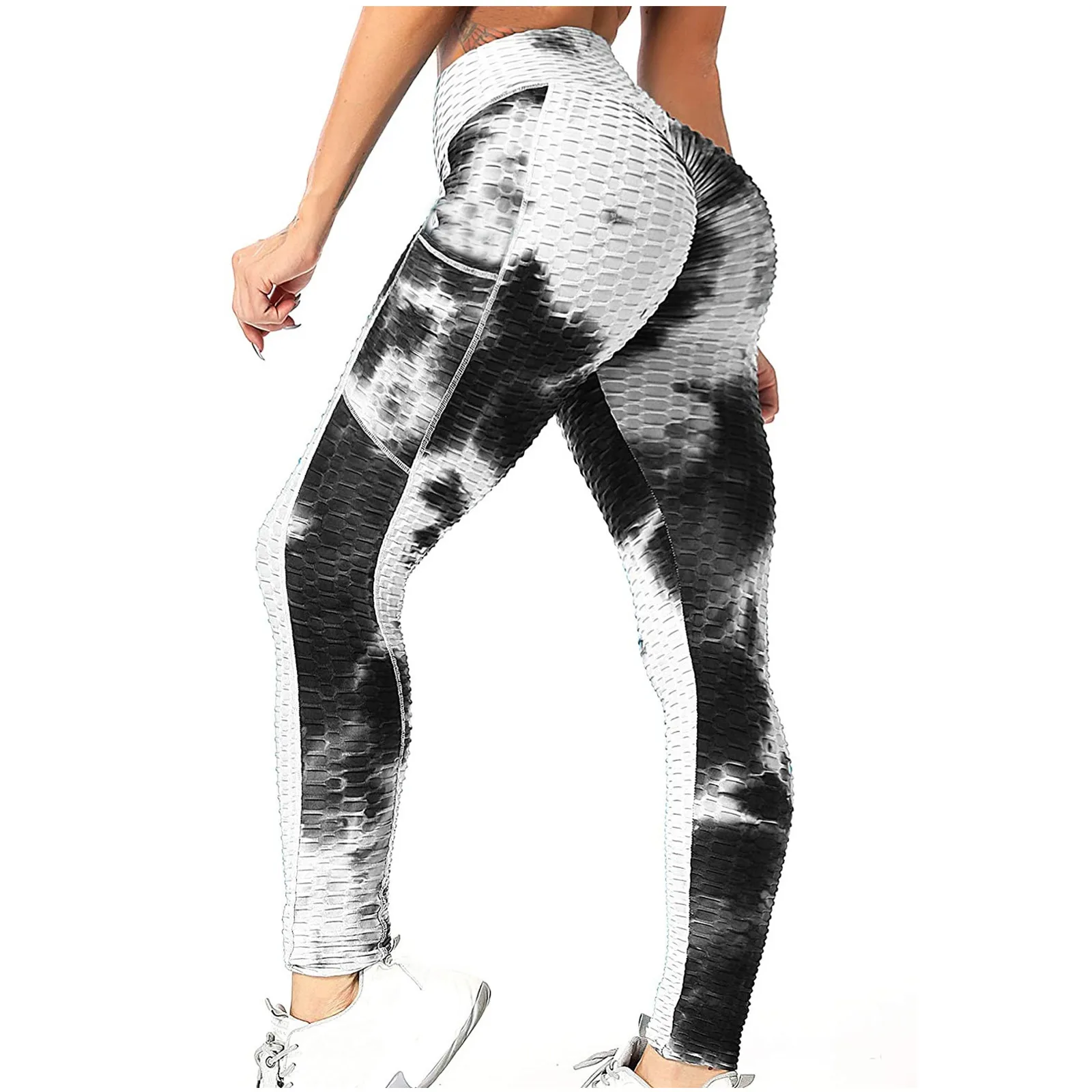 

Exercise Bottom Pants Fitness Leggings Ink Tie-dye Slim Women Seamless Leggings Hip Lifting Stretch Leggin Breathable Jeggings