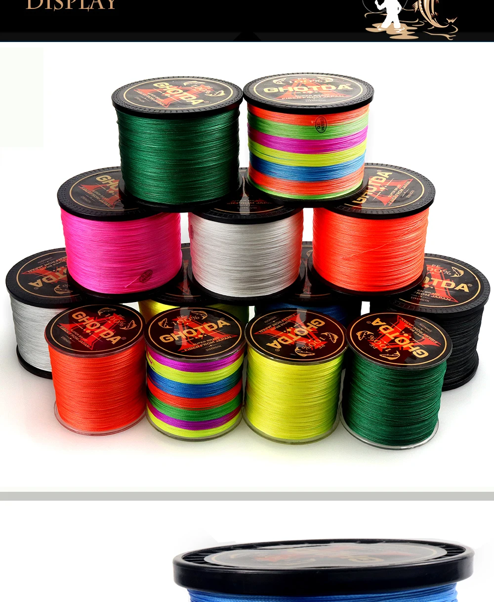 500 м X8 GHOTDA бренд супер сильная Япония Multifilament PE плетеная леска 8 нитей плетеная леска 22LB до 78LB