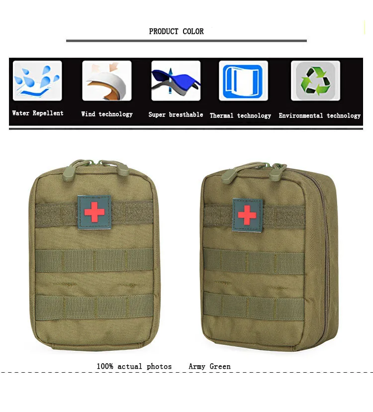 Тактическая медицинская сумка Molle, нейлоновая армейская сумка для выживания, сумка для первой помощи, для охоты, страйкбола, пейнтбола, военная Медицинская Сумка Molle