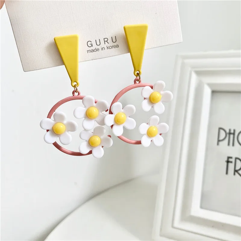 Серьги гвоздики в виде цветка супер Феи женские темпераментные длинные серьги 2020